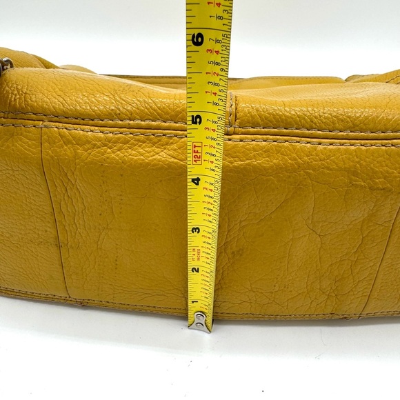Tignanello Yellow Genuine Leather shoulder Handbag - Picture 11 of 14